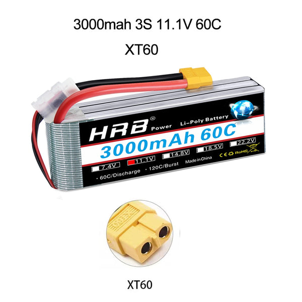 HRB Lipo Battery 2S - 6s 2200mAh - 6000mAh
