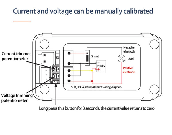 DC 0-200V Voltmeter Ammeter 0-100A