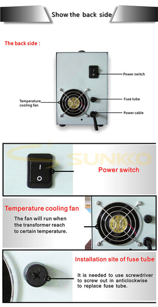 SUNKKO 709AD+ 3.2kw Lithium Battery Spot Welding Machine 4 in 1 Fixed Pulse + Moving Pulse Spot Welding Induction Automatic Pulse Spot Welder