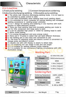 SUNKKO 709AD+ 3.2kw Lithium Battery Spot Welding Machine 4 in 1 Fixed Pulse + Moving Pulse Spot Welding Induction Automatic Pulse Spot Welder