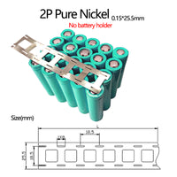 2P 18650 Nickel Strip 0.15*25.5mm High Purity Pure Nickel Strips For 18650 Lithium Batteries Pack Welding Connection Nickel Belt